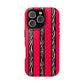 HOT PINK ZEBRA CHECKERED MAGSAFE IMPACT-RESISTANT PHONE CASE