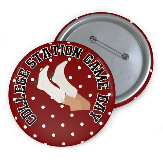 COLLEGE STATION GAME DAY BUTTON PIN