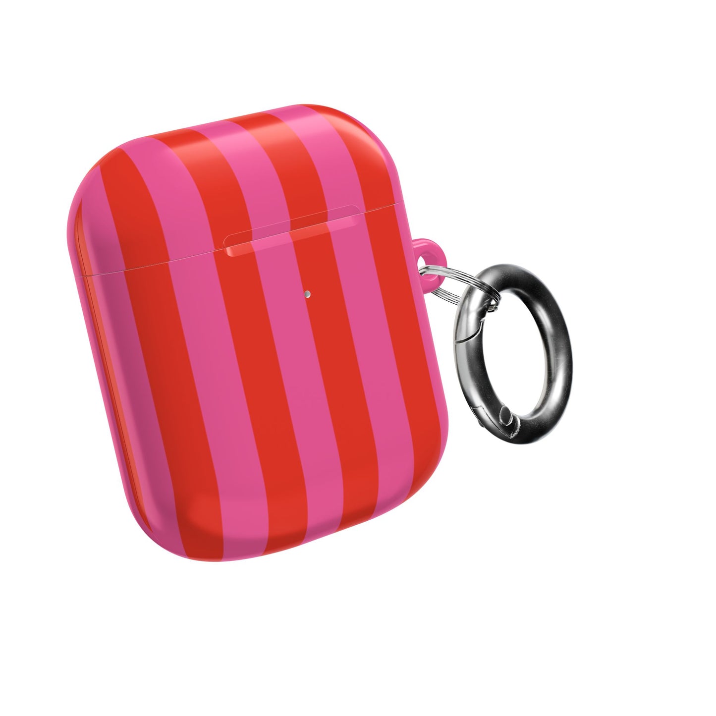 RED + PINK STRIPE AIRPODS CASE