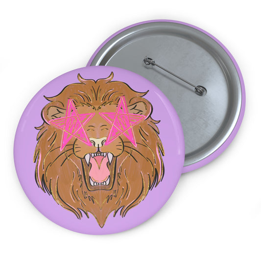 STARSTRUCK LION BUTTON PIN
