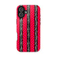 HOT PINK ZEBRA CHECKERED MAGSAFE IMPACT-RESISTANT PHONE CASE