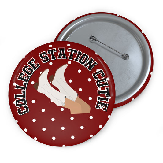 COLLEGE STATION CUTIE BUTTON PIN