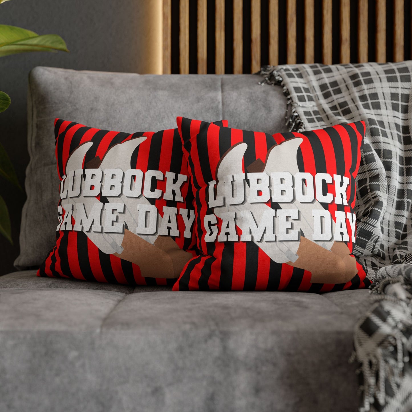 LUBBOCK GAME DAY THROW PILLOW CASE