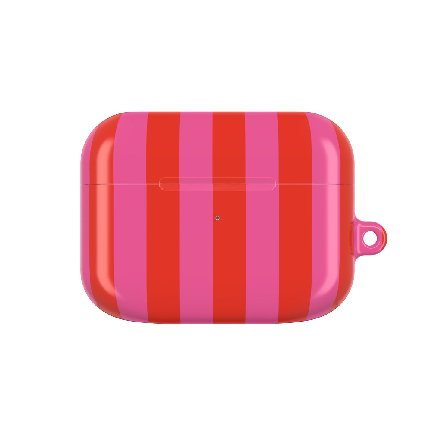 RED + PINK STRIPE AIRPODS CASE