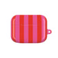 RED + PINK STRIPE AIRPODS CASE