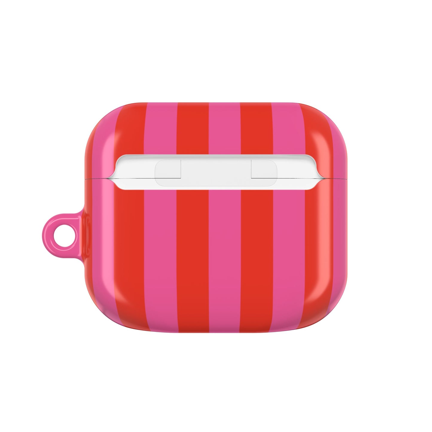 RED + PINK STRIPE AIRPODS CASE