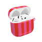 RED + PINK STRIPE AIRPODS CASE
