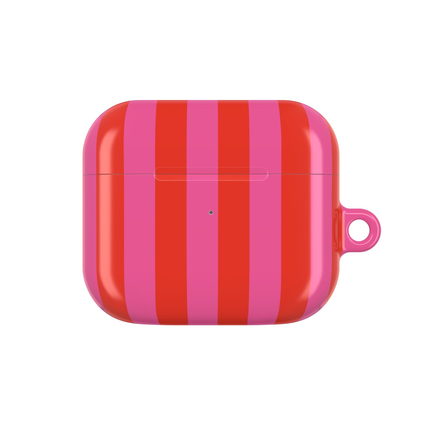 RED + PINK STRIPE AIRPODS CASE