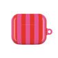 RED + PINK STRIPE AIRPODS CASE