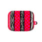 HOT PINK ZEBRA CHECKERED AIRPODS CASE