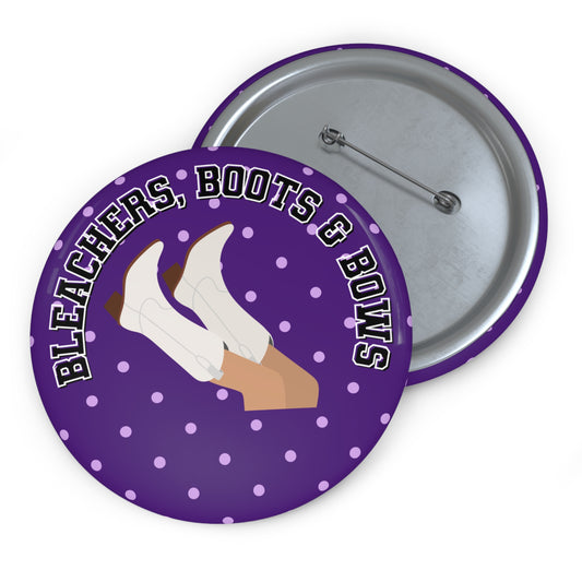 BEACHERS BOOT AND BOWS BUTTON PIN