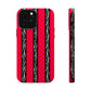 HOT PINK ZEBRA CHECKERED MAGSAFE IMPACT-RESISTANT PHONE CASE