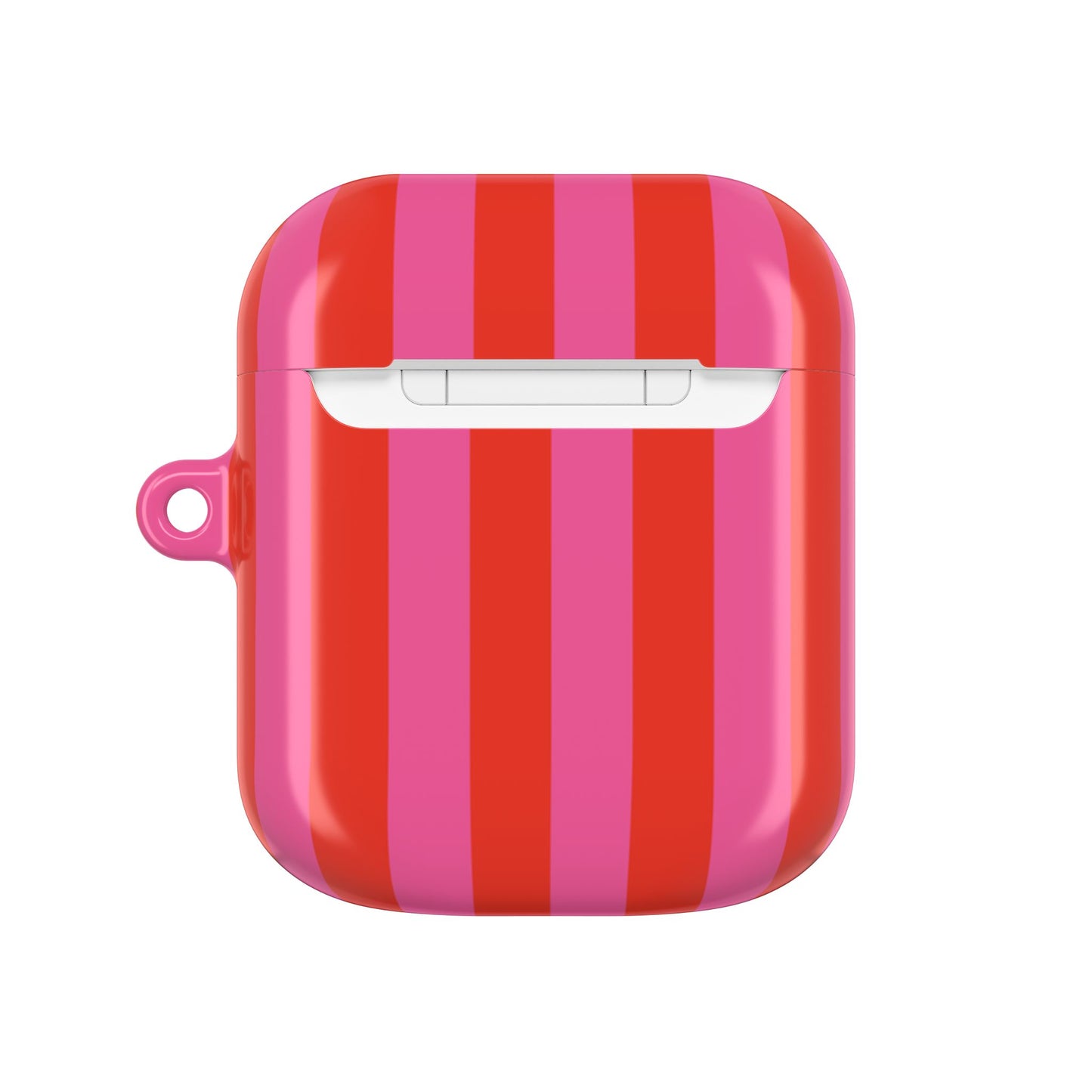 RED + PINK STRIPE AIRPODS CASE