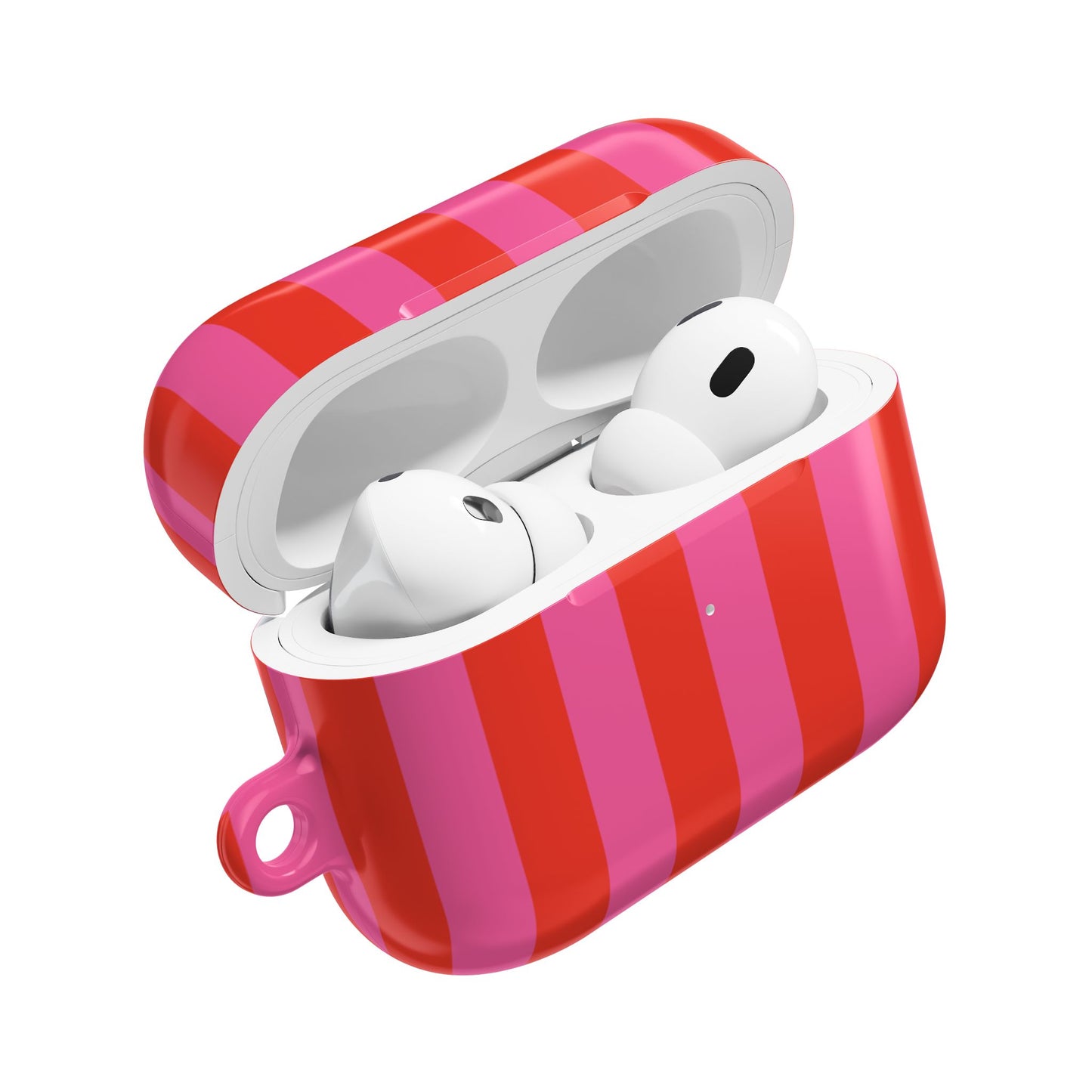 RED + PINK STRIPE AIRPODS CASE