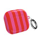 RED + PINK STRIPE AIRPODS CASE