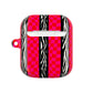 HOT PINK ZEBRA CHECKERED AIRPODS CASE