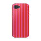 RED + PINK STRIPE MAGSAFE IMPACT-RESISTANT PHONE CASE