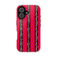 HOT PINK ZEBRA CHECKERED MAGSAFE IMPACT-RESISTANT PHONE CASE