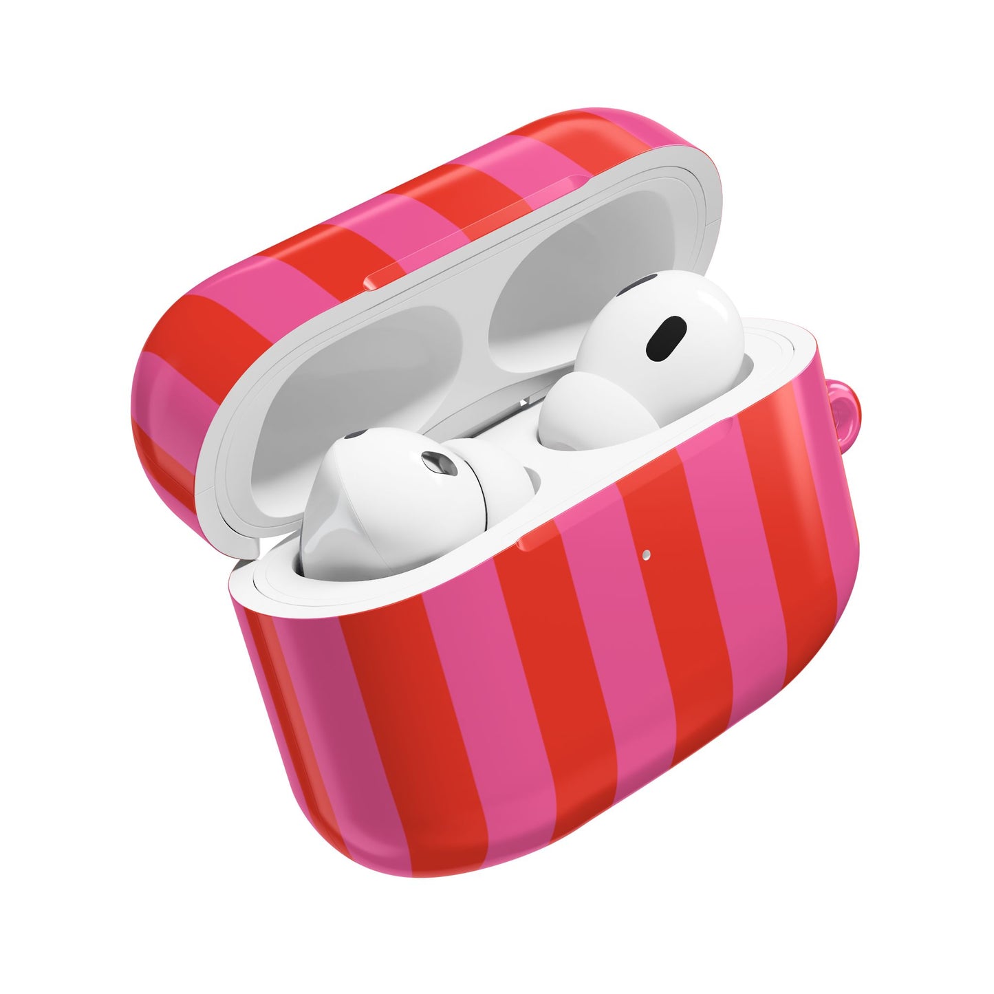 RED + PINK STRIPE AIRPODS CASE