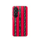 HOT PINK ZEBRA CHECKERED MAGSAFE IMPACT-RESISTANT PHONE CASE