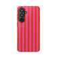 RED + PINK STRIPE MAGSAFE IMPACT-RESISTANT PHONE CASE