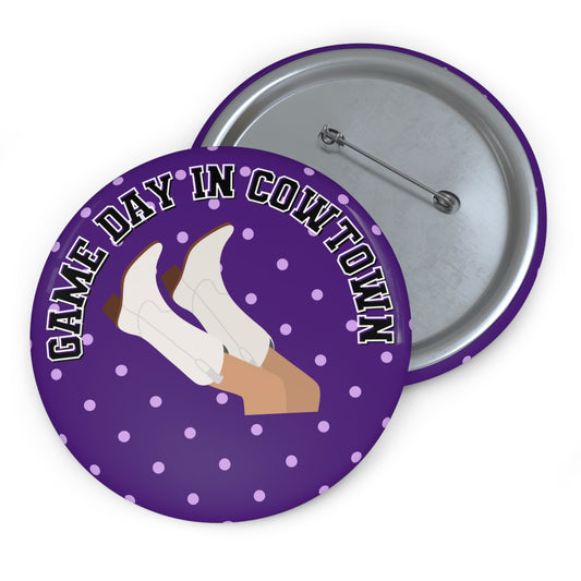 GAME DAY IN COWTOWN BUTTON PIN
